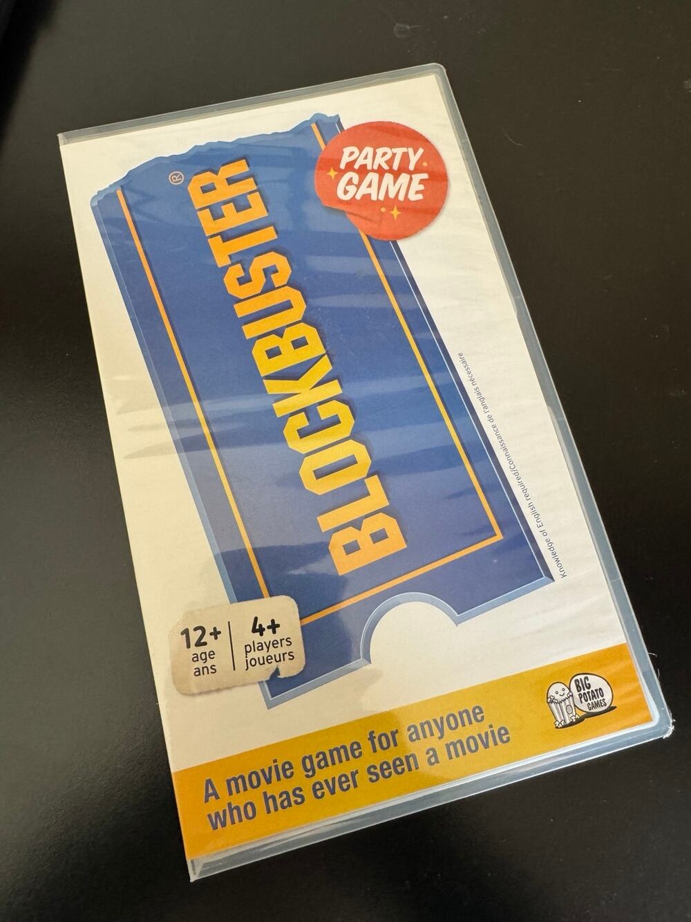 Blockbuster Party Game Big Potato Movie Trivia VHS Case Complete Retro
